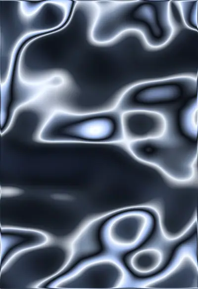 Liquid Chrome, Abstract 3D wallpaper for iPhone Duo