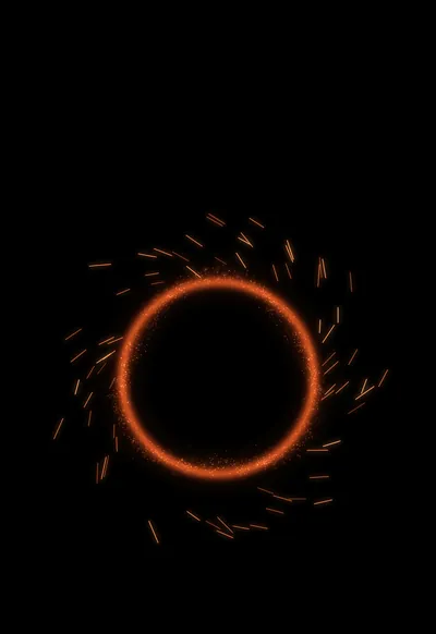 Ember Ring, AMOLED Dark wallpaper for iPhone Duo