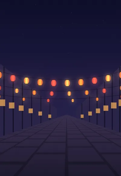 Lantern Night, Anime wallpaper for iPhone Duo
