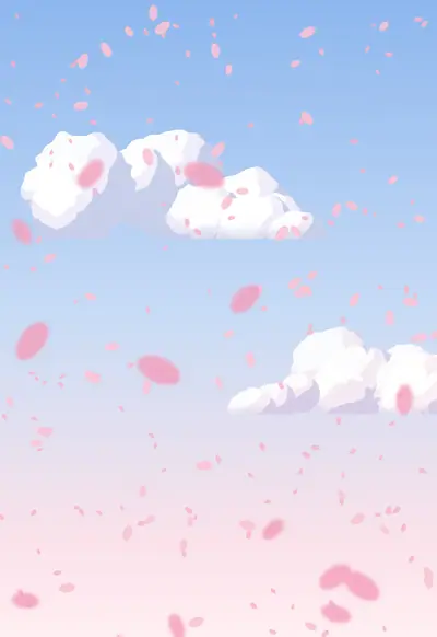 Petal Drift, Anime wallpaper for iPhone Duo