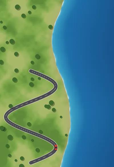 Coastal Hairpin, Cars wallpaper for iPhone Duo