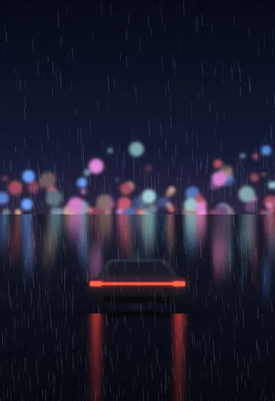 Rain Reflections, Cars wallpaper for iPhone Duo