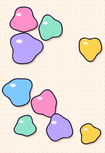 Candy Blobs, Cartoon wallpaper for iPhone Duo