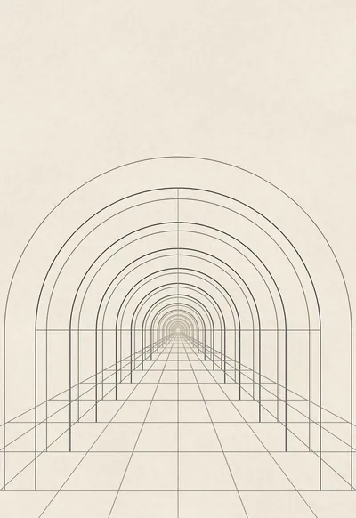 Arcade, Architectural Line Art wallpaper for iPhone Duo