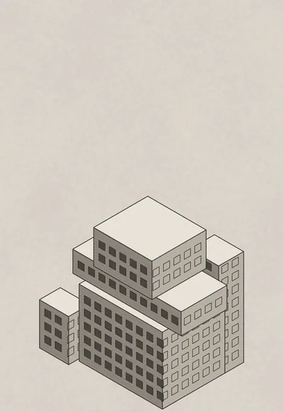 Concrete Block, Architectural Line Art wallpaper for iPhone Duo