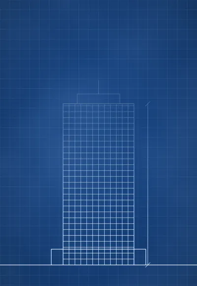 Glass Tower, Architectural Line Art wallpaper for iPhone Duo