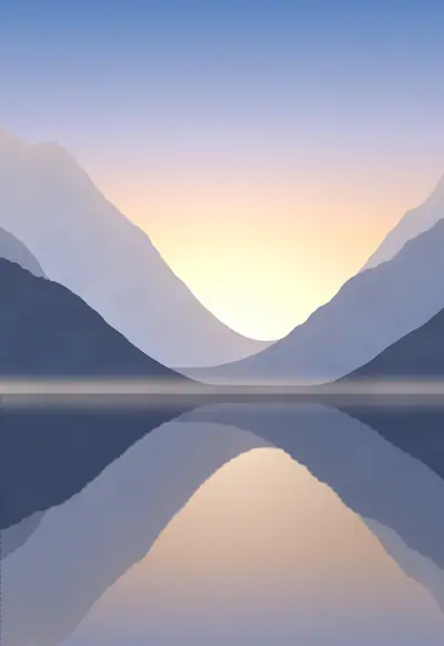 Fjord Dawn, Nano-Texture Tuned wallpaper for iPhone Duo