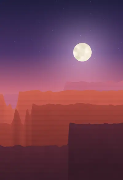 Moonrise Canyon, Nano-Texture Tuned wallpaper for iPhone Duo