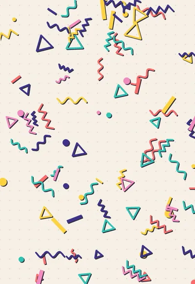Memphis Confetti, Patterns wallpaper for iPhone Duo