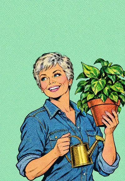 Plant Talk, Pop Art wallpaper for iPhone Duo