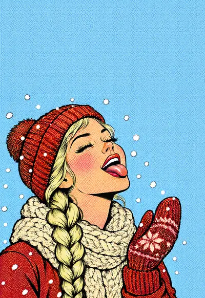 First Snow, Pop Art wallpaper for iPhone Duo