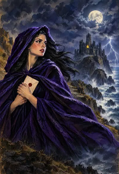 The Widow of Ravenmoor, Vintage Pulp wallpaper for iPhone Duo