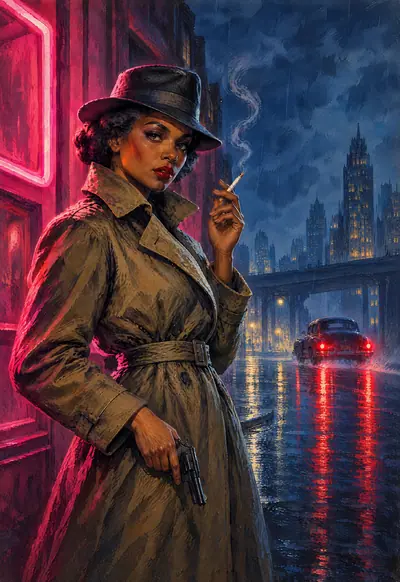 The Neon Witness, Vintage Pulp wallpaper for iPhone Duo