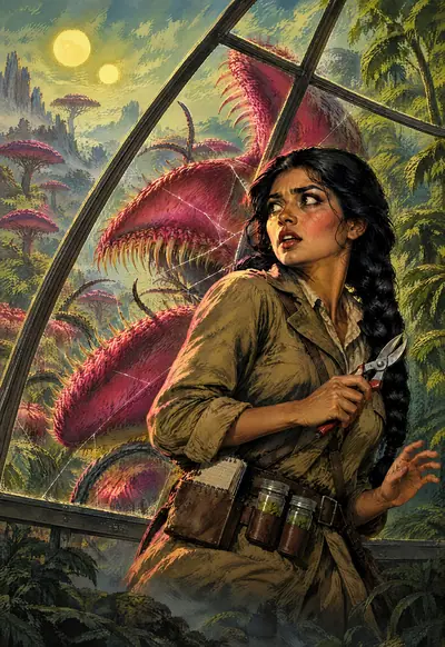 The Garden of Hungry Stars, Vintage Pulp wallpaper for iPhone Duo