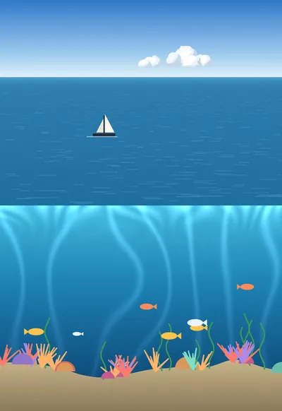 Above / Below, Split Panel wallpaper for iPhone Duo